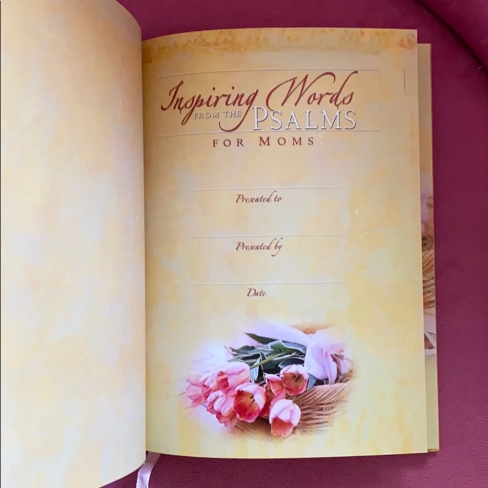 Inspiring Words From The Psalms For Moms Book Hard Cover Inspiration Gift